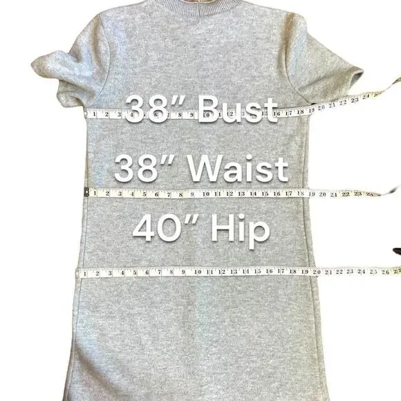 ❌❌ NOT FOR SALE Zara Gray Soft Sweater Mini Dress Sz Medium - Picture 8 of 11
